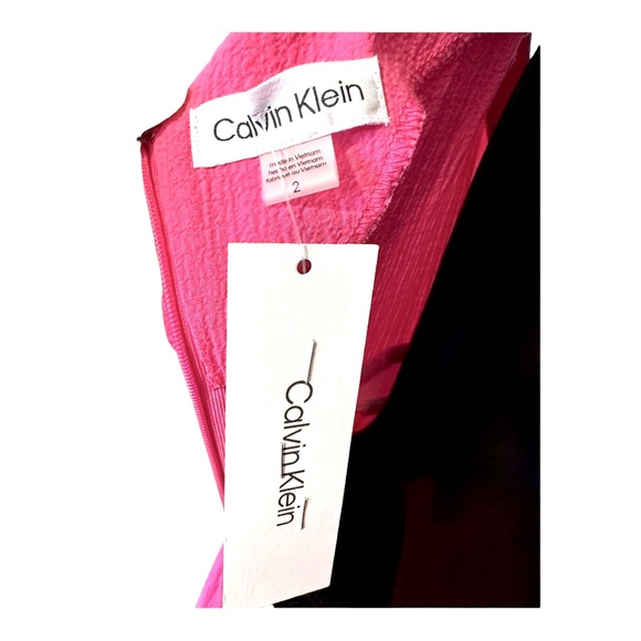 Calvin Klein Sleeveless Ruffled V-Neck Tiered A-Line Dress Size 2 - Picture 8 of 9